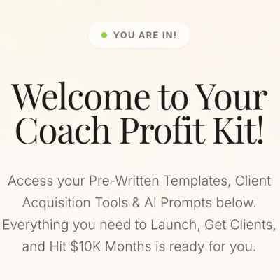 The Done-For-You Coach Profit Kit