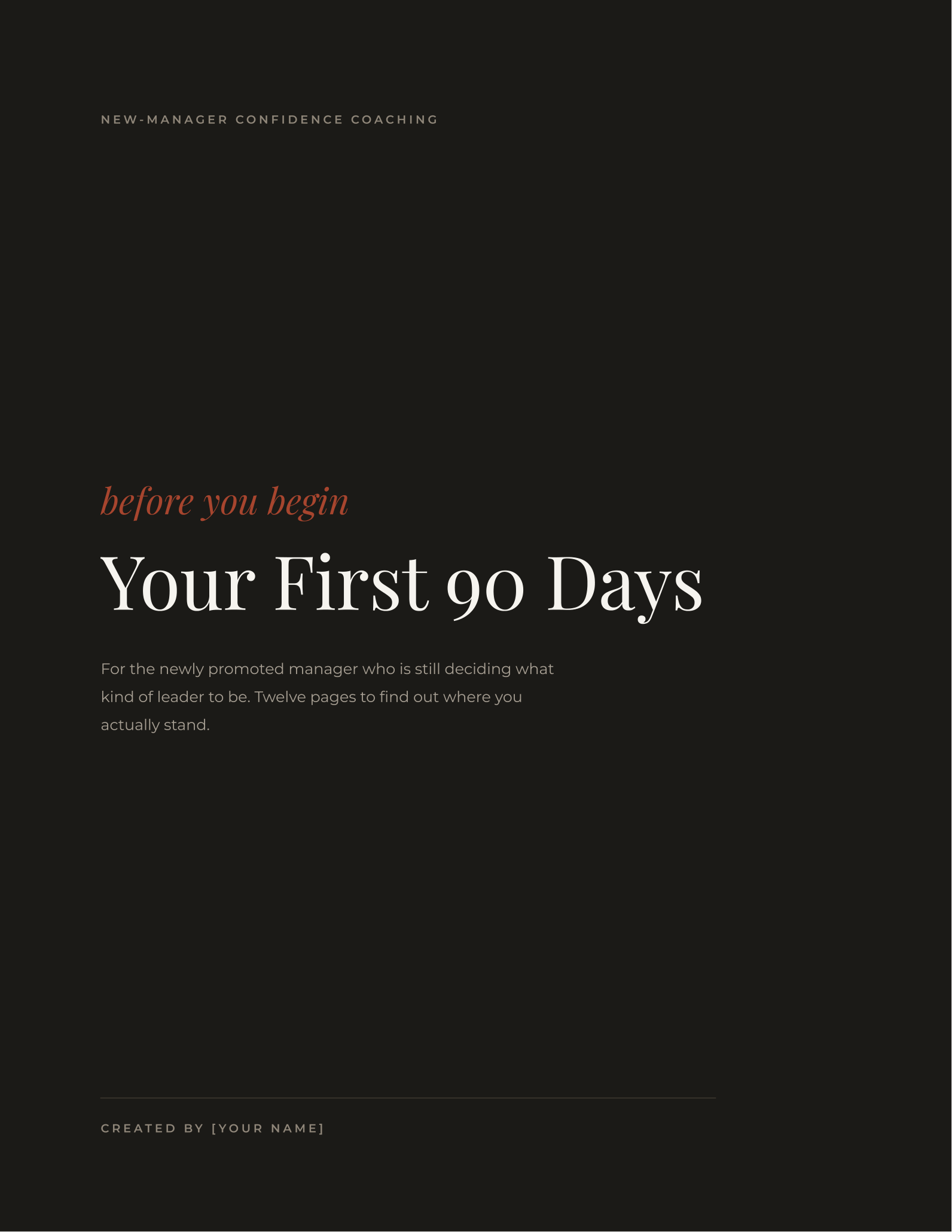 Cover — Your First 90 Days
